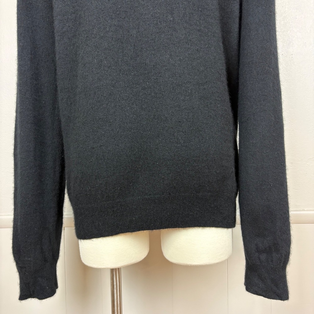 Quince Womens Cashmere Sweater Size L Black Long Sleeve Crewneck Classic Luxe - Picture 10 of 13